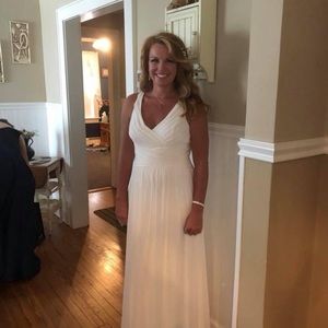 Ivory wedding or Bridesmaid Dress | Beach Wedding | floor length | elegant